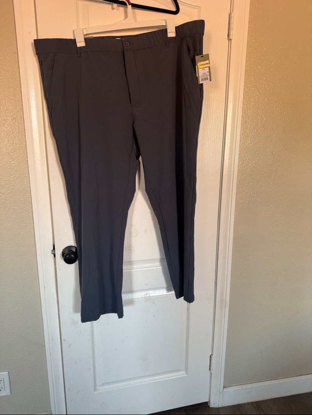 Men's Charcoal Slim Stretch Chino Pants